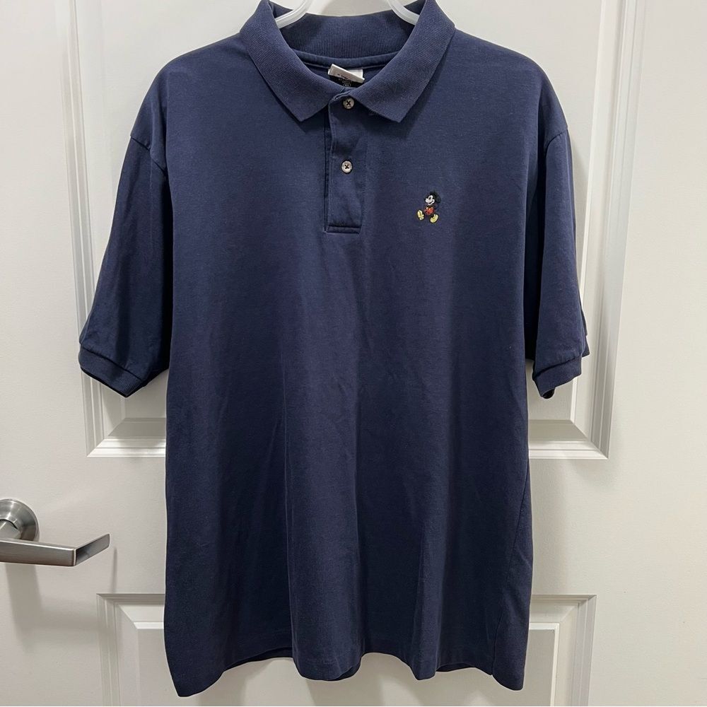 Vintage Disney Mickey Mouse Men’s Blue Polo Size XL